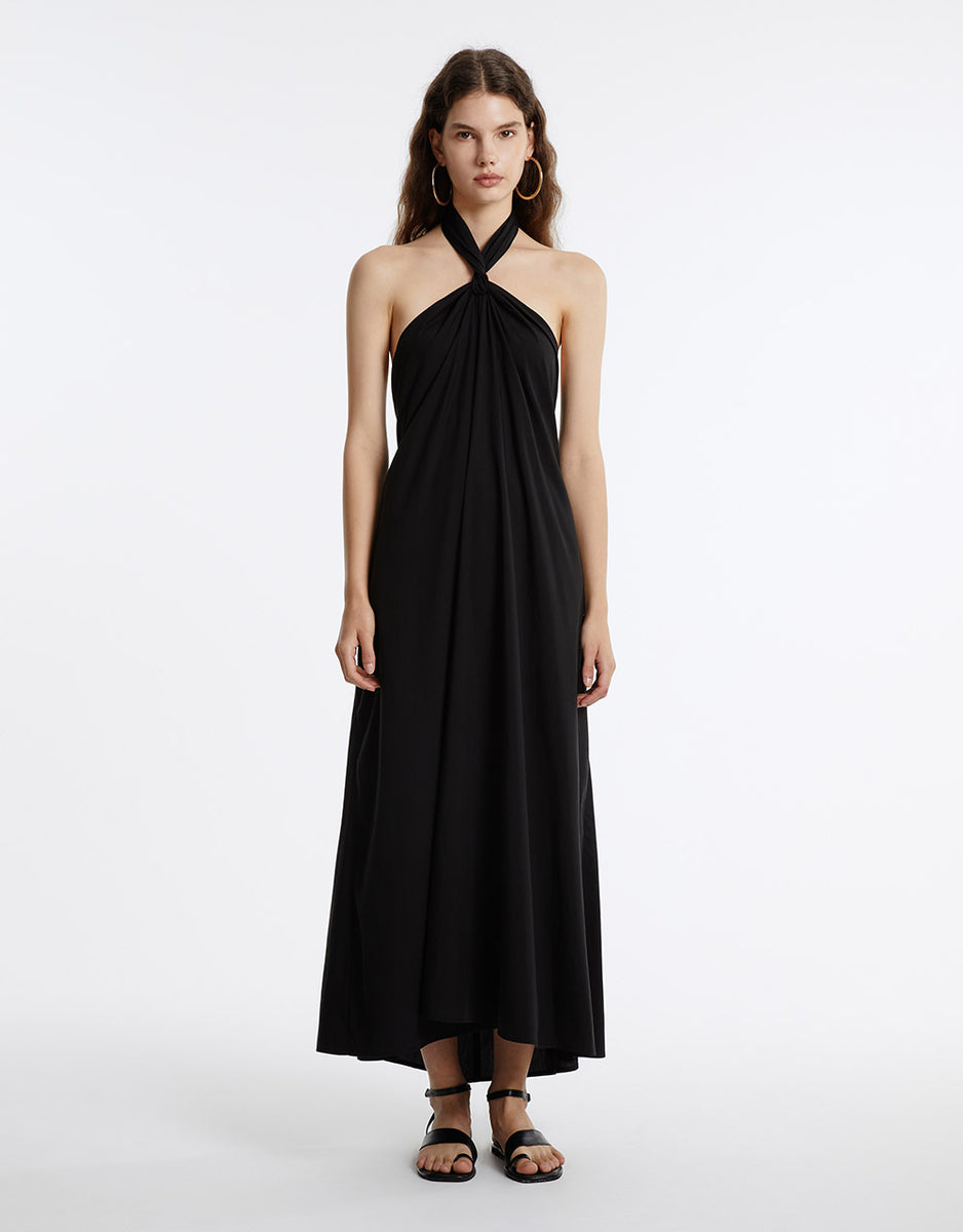 Flowy Halter Dress – URBAN REVIVO Singapore