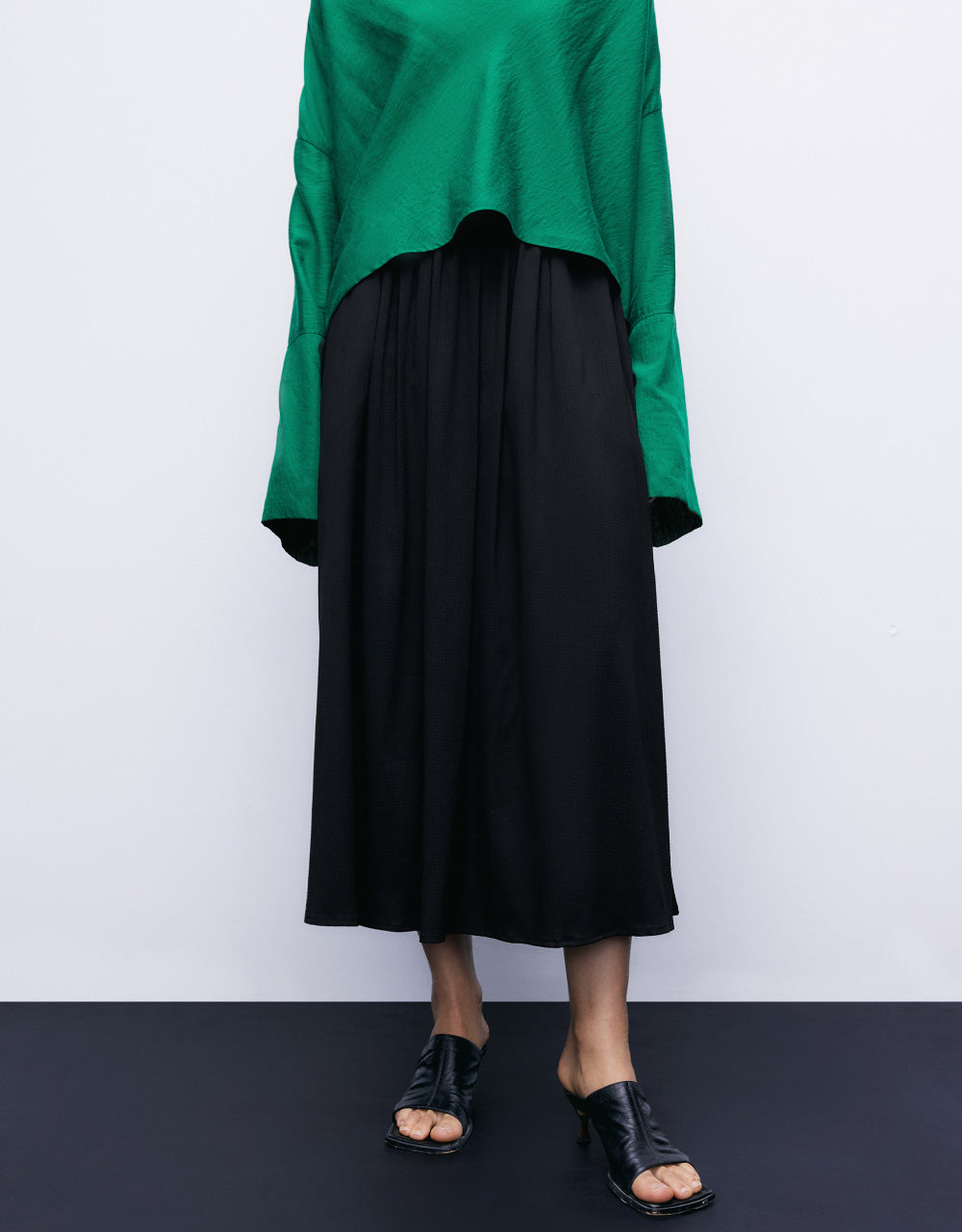 A-Line Midi Skirt
