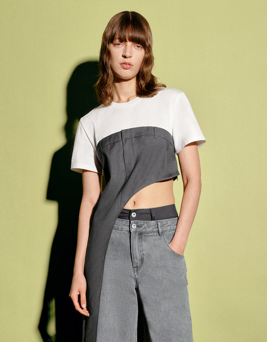 Asymmetric 2 In 1 Dress