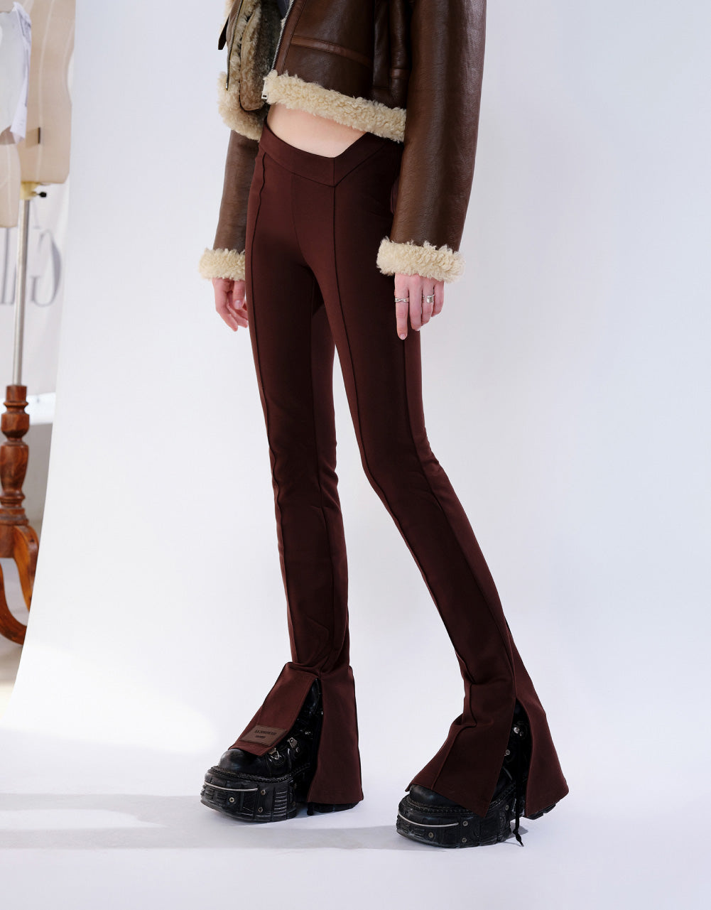 Knitted Extra Long Flare Pants
