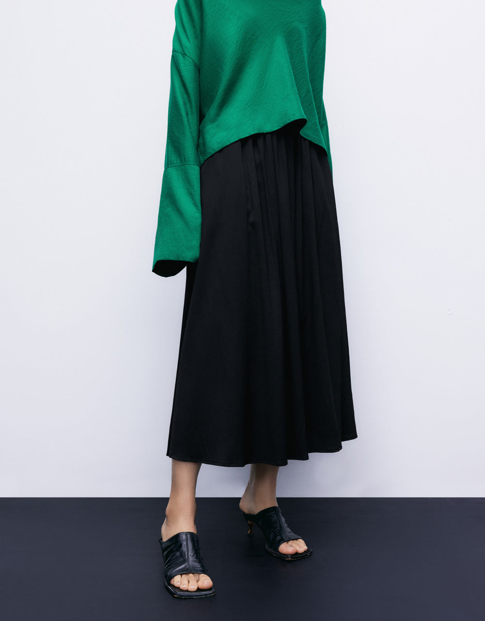 A-Line Midi Skirt