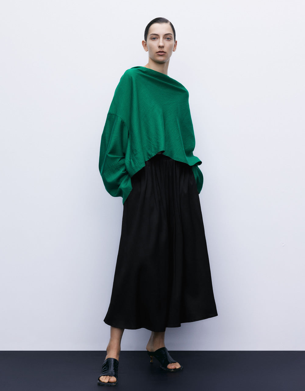A-Line Midi Skirt