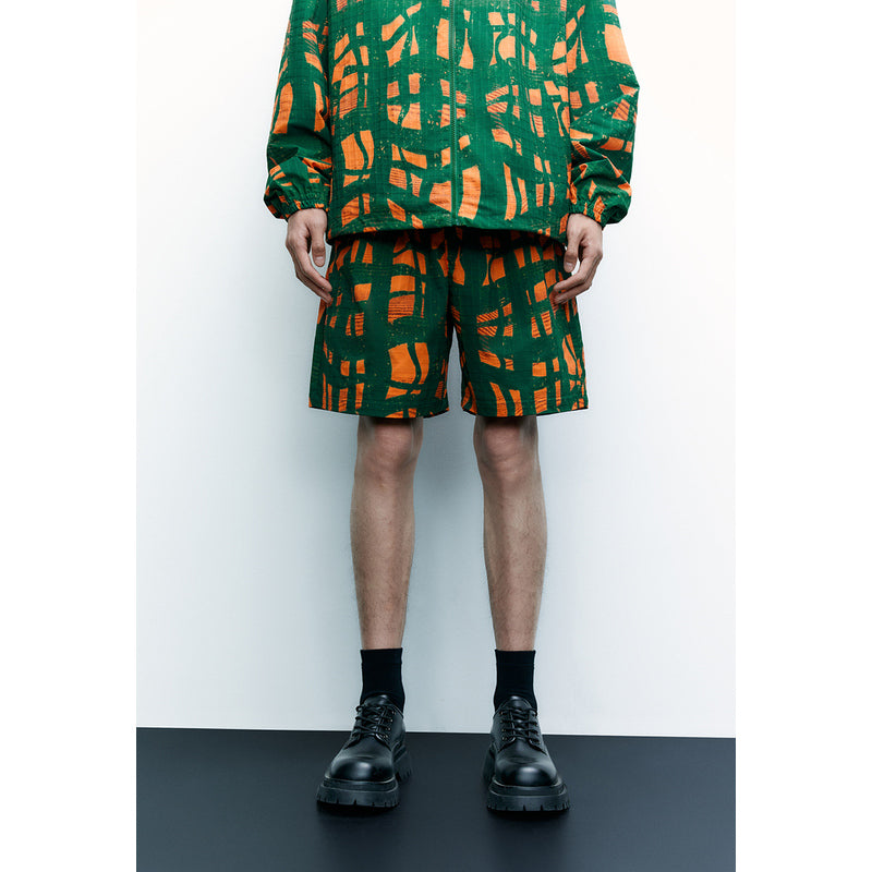 Printed Drawstring Waist Shorts