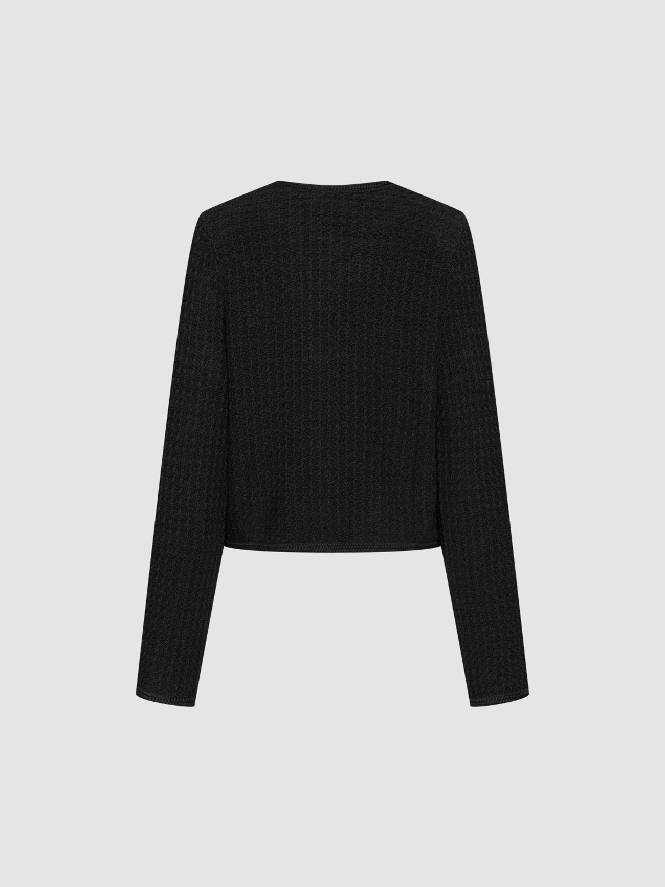 Crew Neck Knitted Cardigan