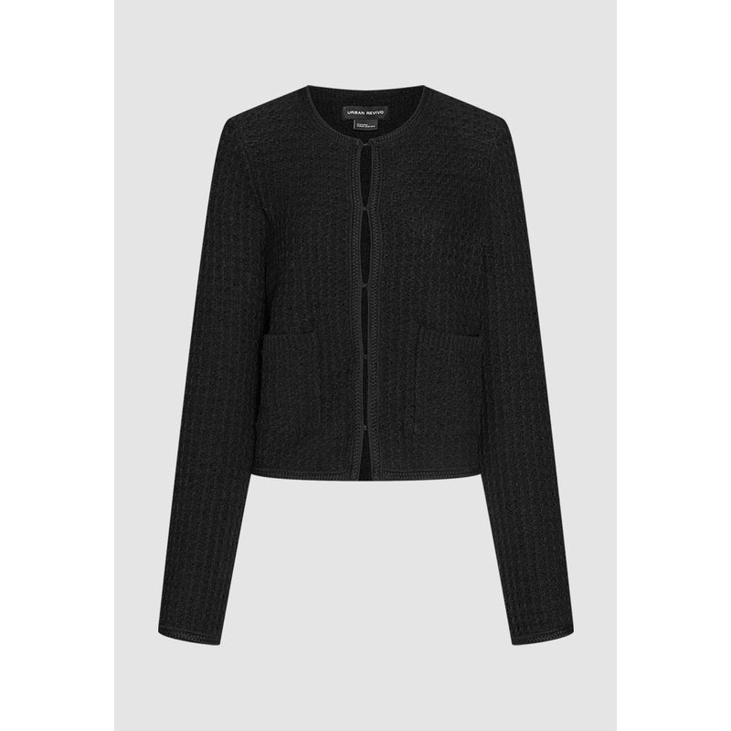 Crew Neck Knitted Cardigan