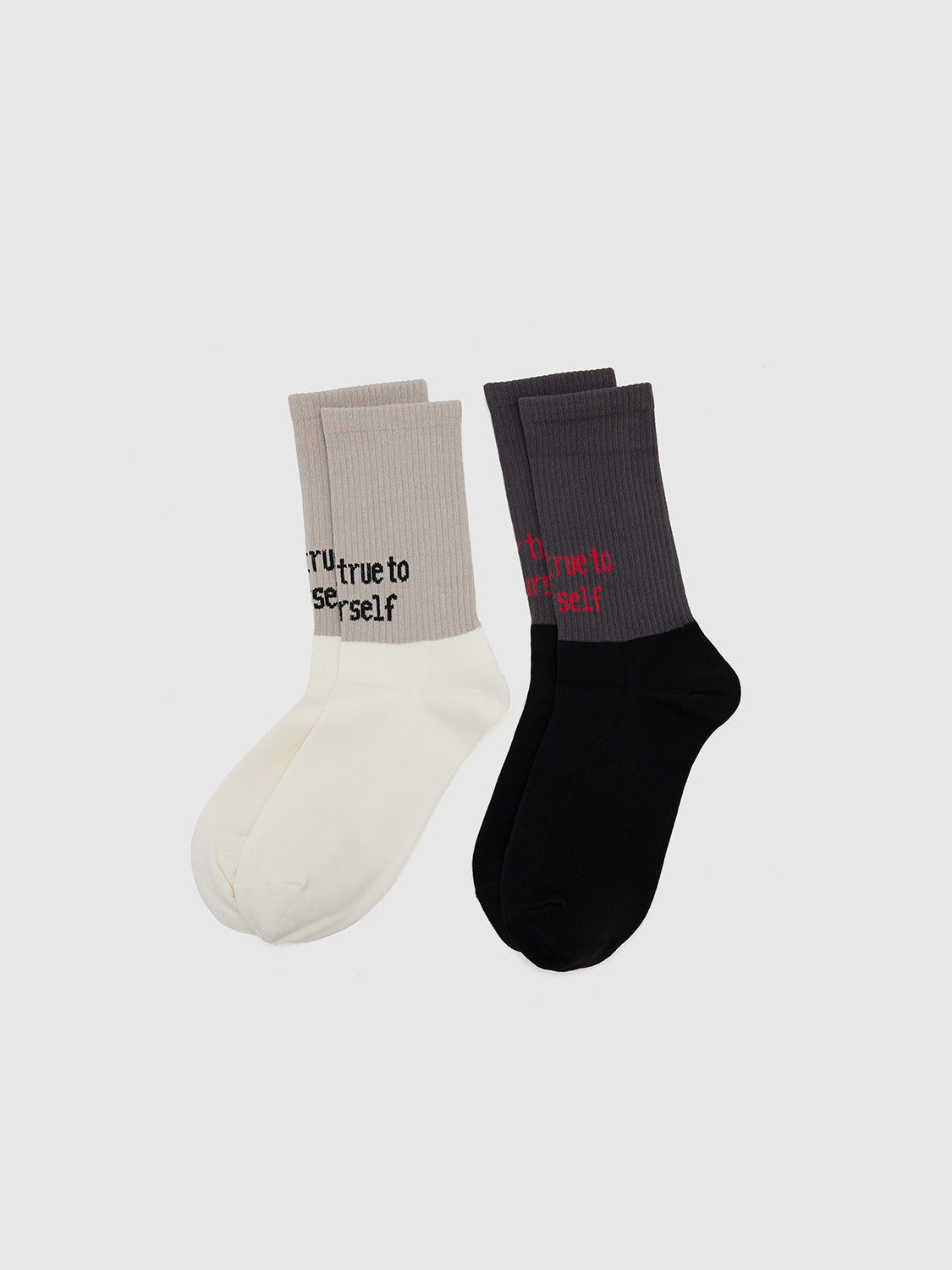 Two Toned Mid-Length Socks