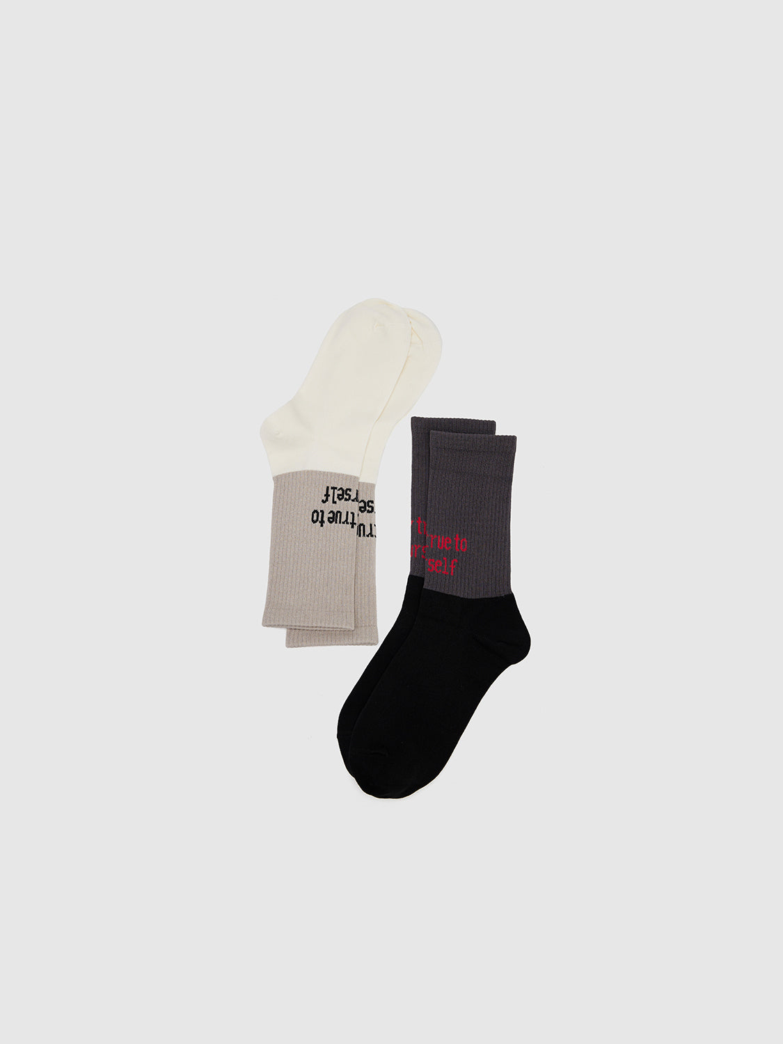 Two Toned Mid-Length Socks