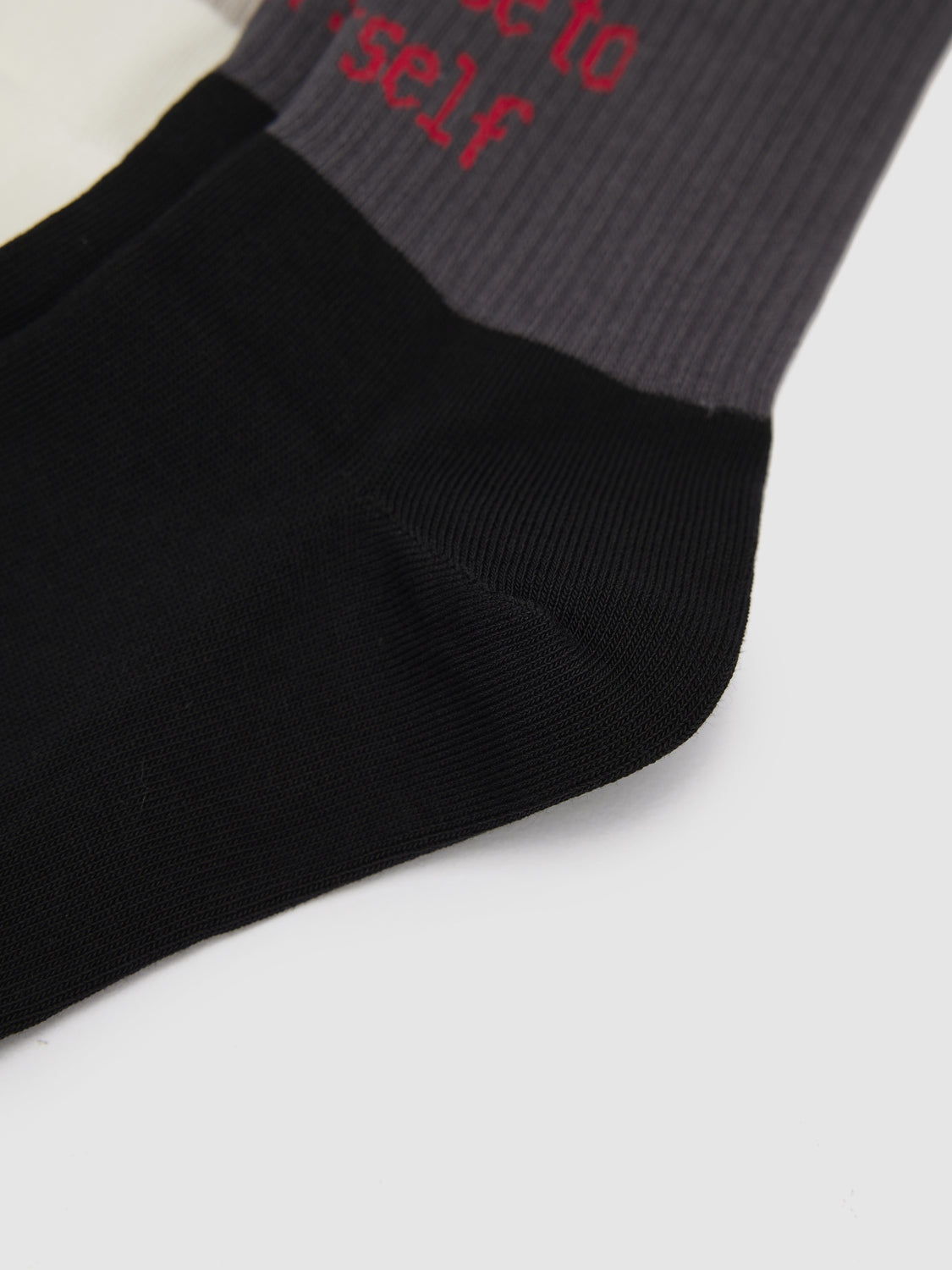 Two Toned Mid-Length Socks