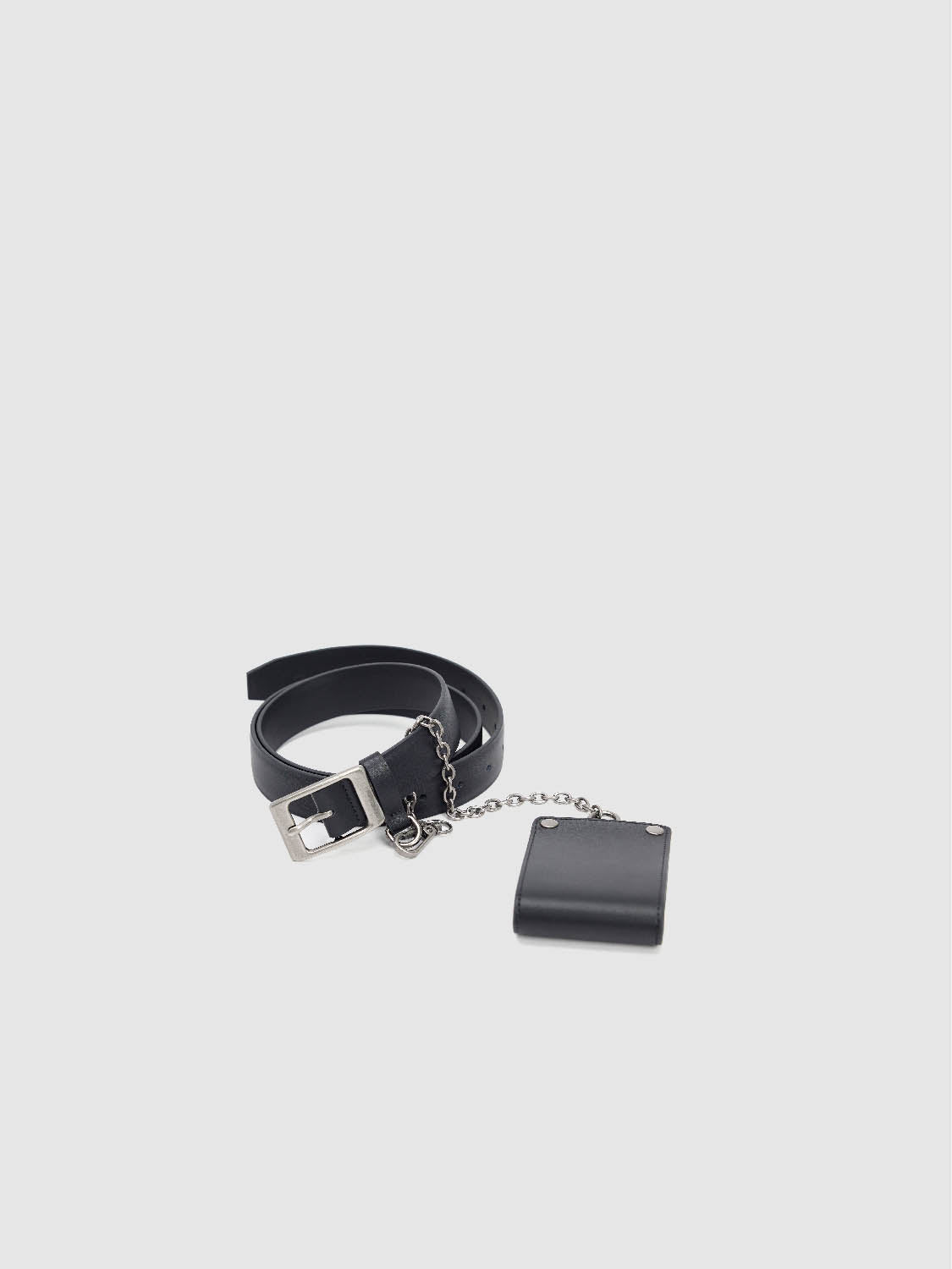 Vegan Leather Belt With Cardholder