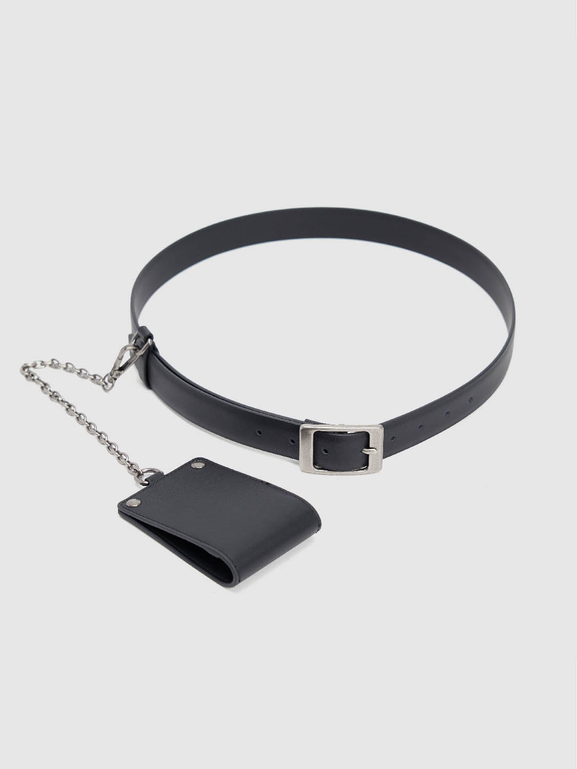 Vegan Leather Belt With Cardholder