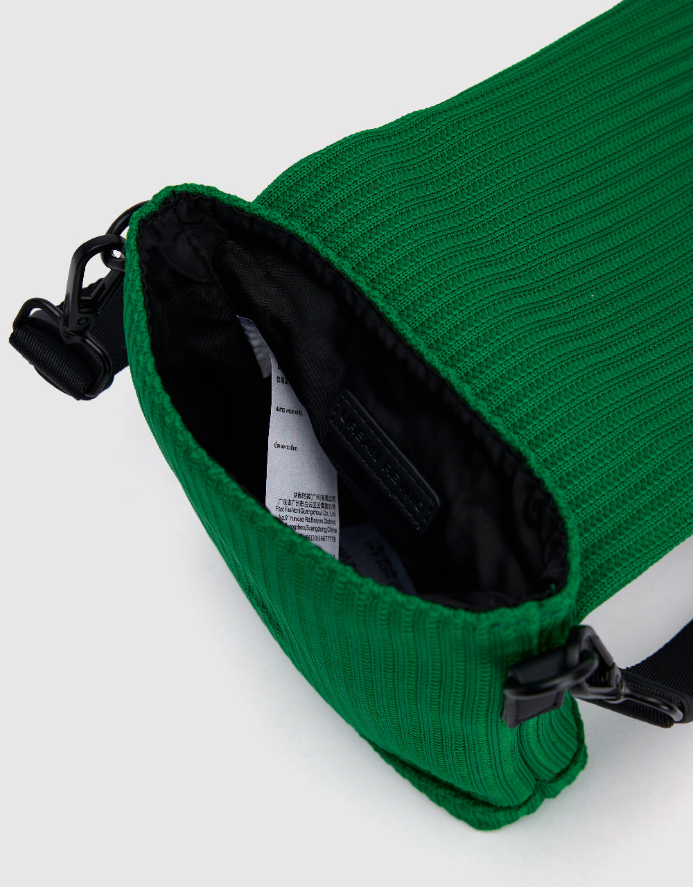 Rib Textured Crossbody Bag