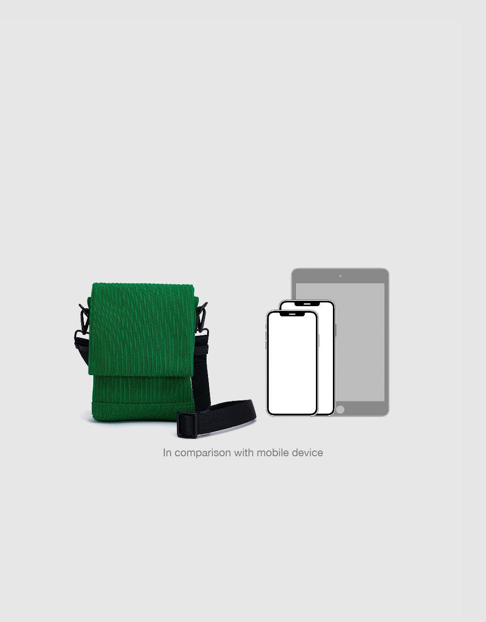 Rib Textured Crossbody Bag