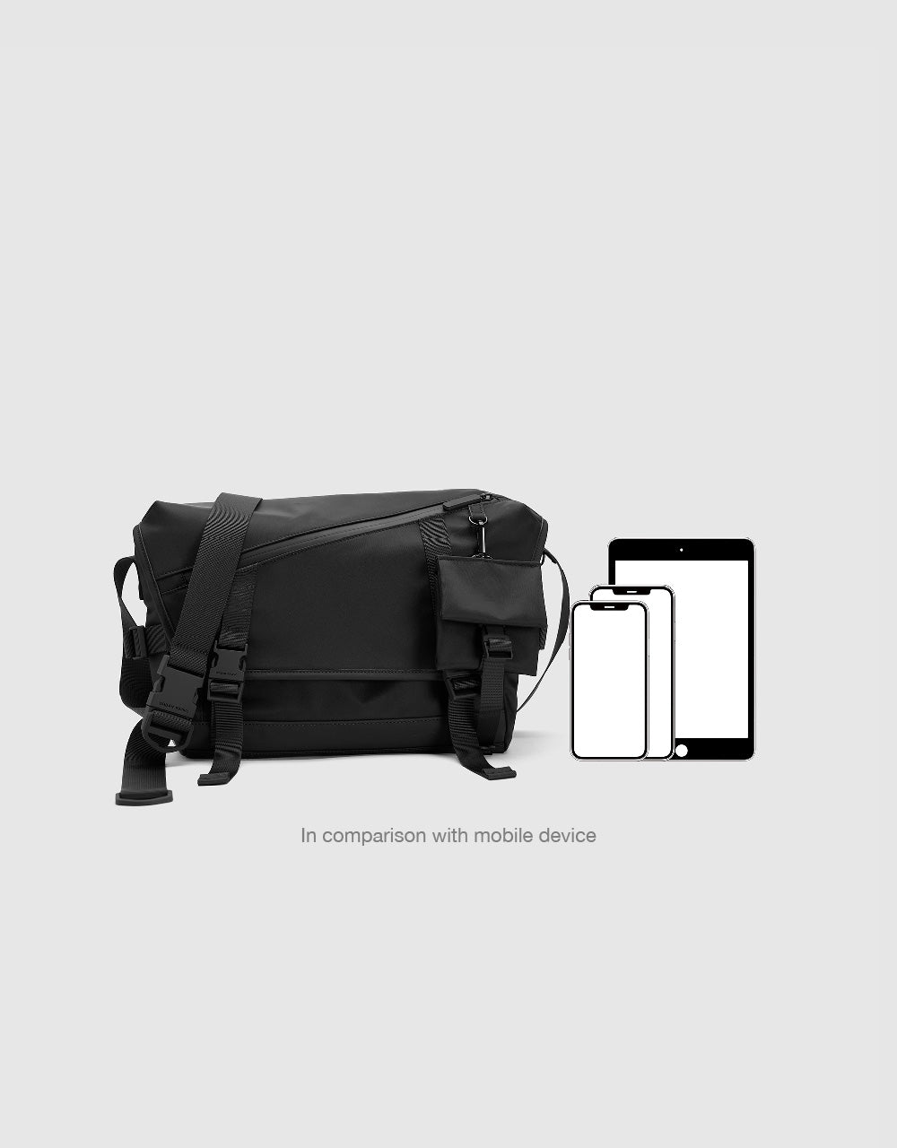 Double Buckles Crossbody Bag With Pouch