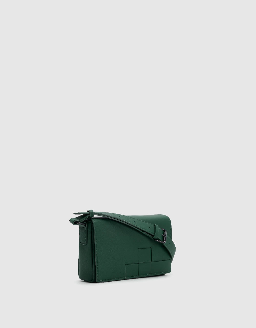 Braided Vegan Leather Crossbody Bag