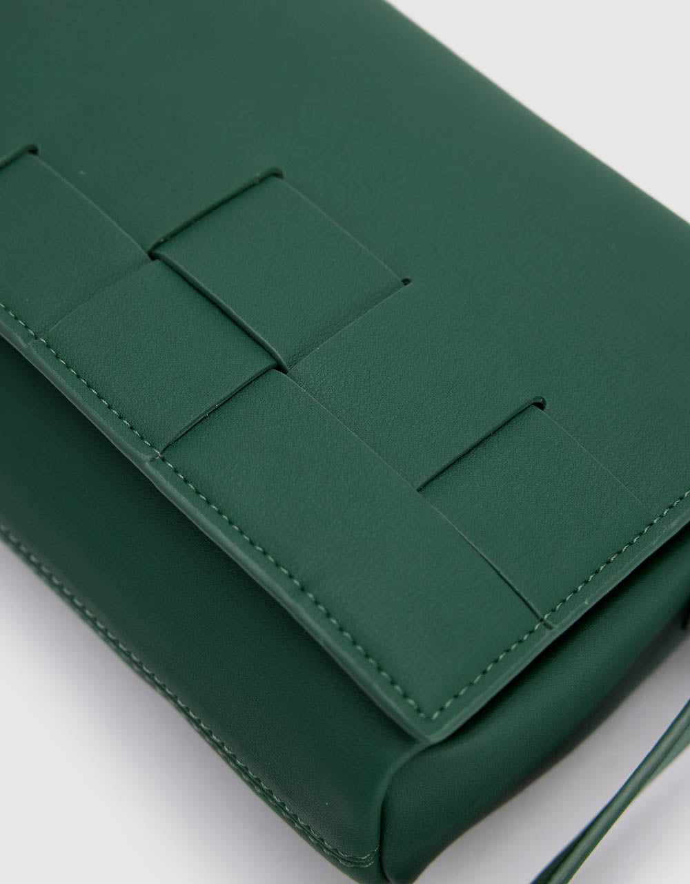 Braided Vegan Leather Crossbody Bag