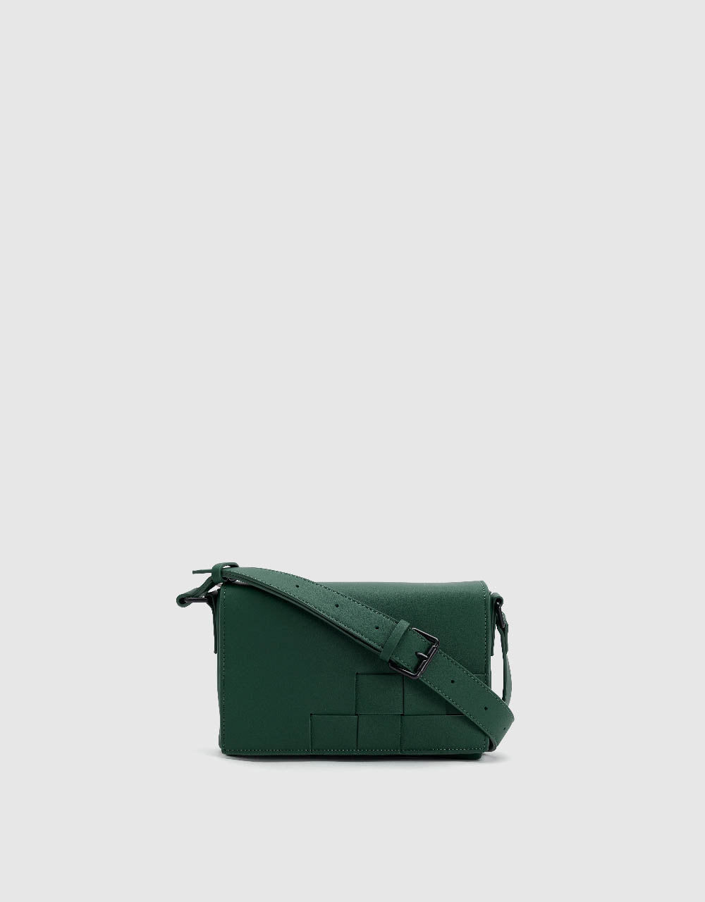 Braided Vegan Leather Crossbody Bag