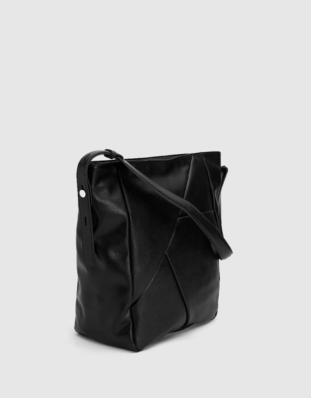 Embossed Vegan Leather Shoulder Bag