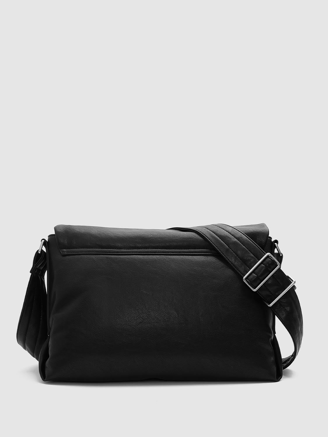 Vegan Leather Buckled Shoulder Bags