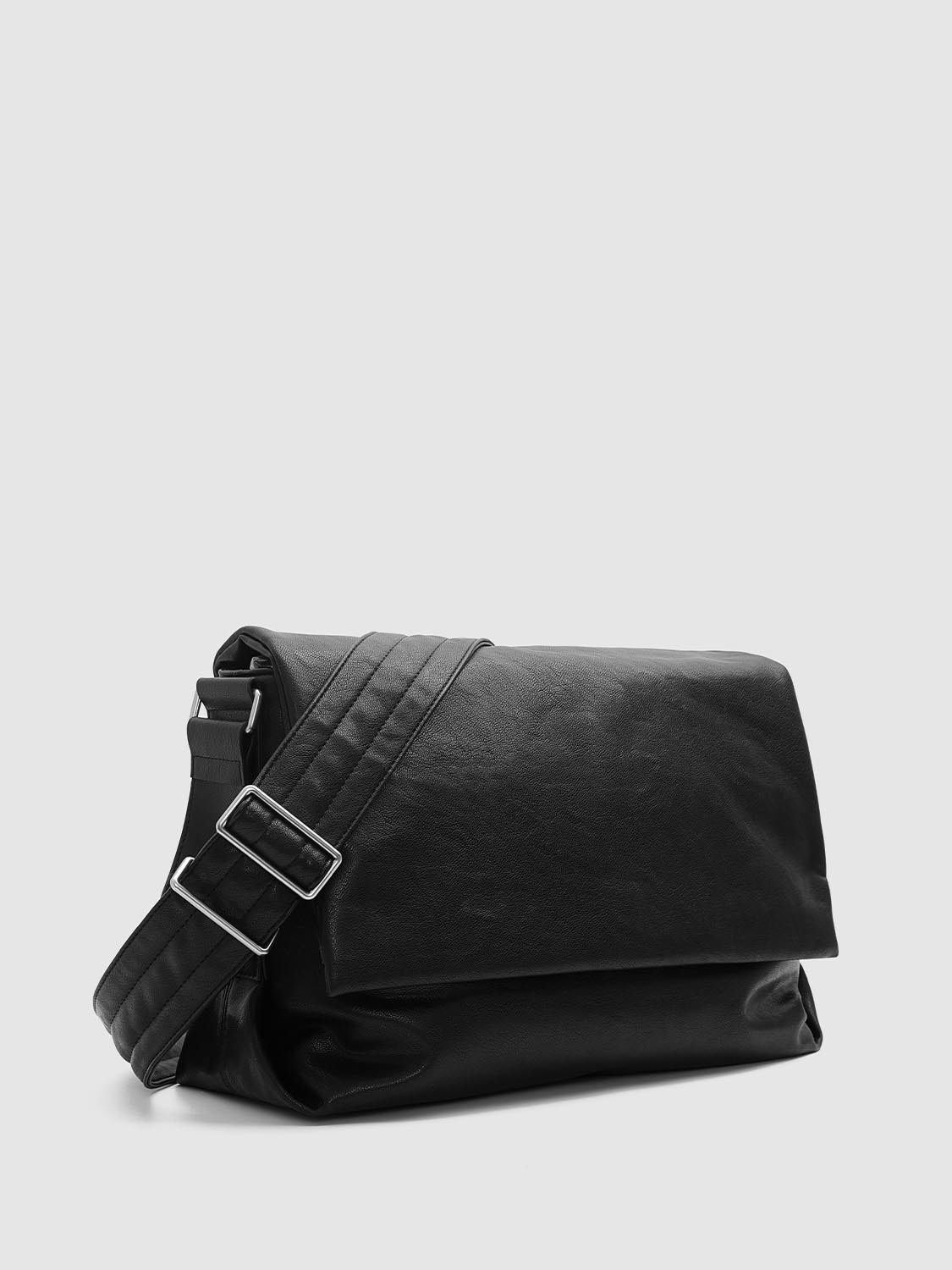 Vegan Leather Buckled Shoulder Bags