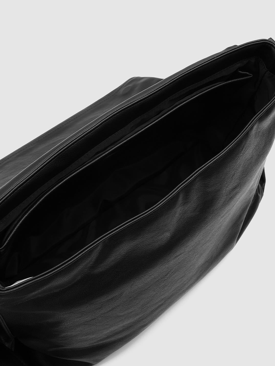 Vegan Leather Buckled Shoulder Bags