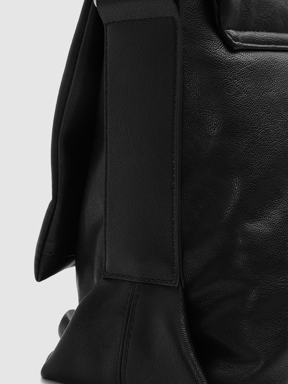 Vegan Leather Buckled Shoulder Bags