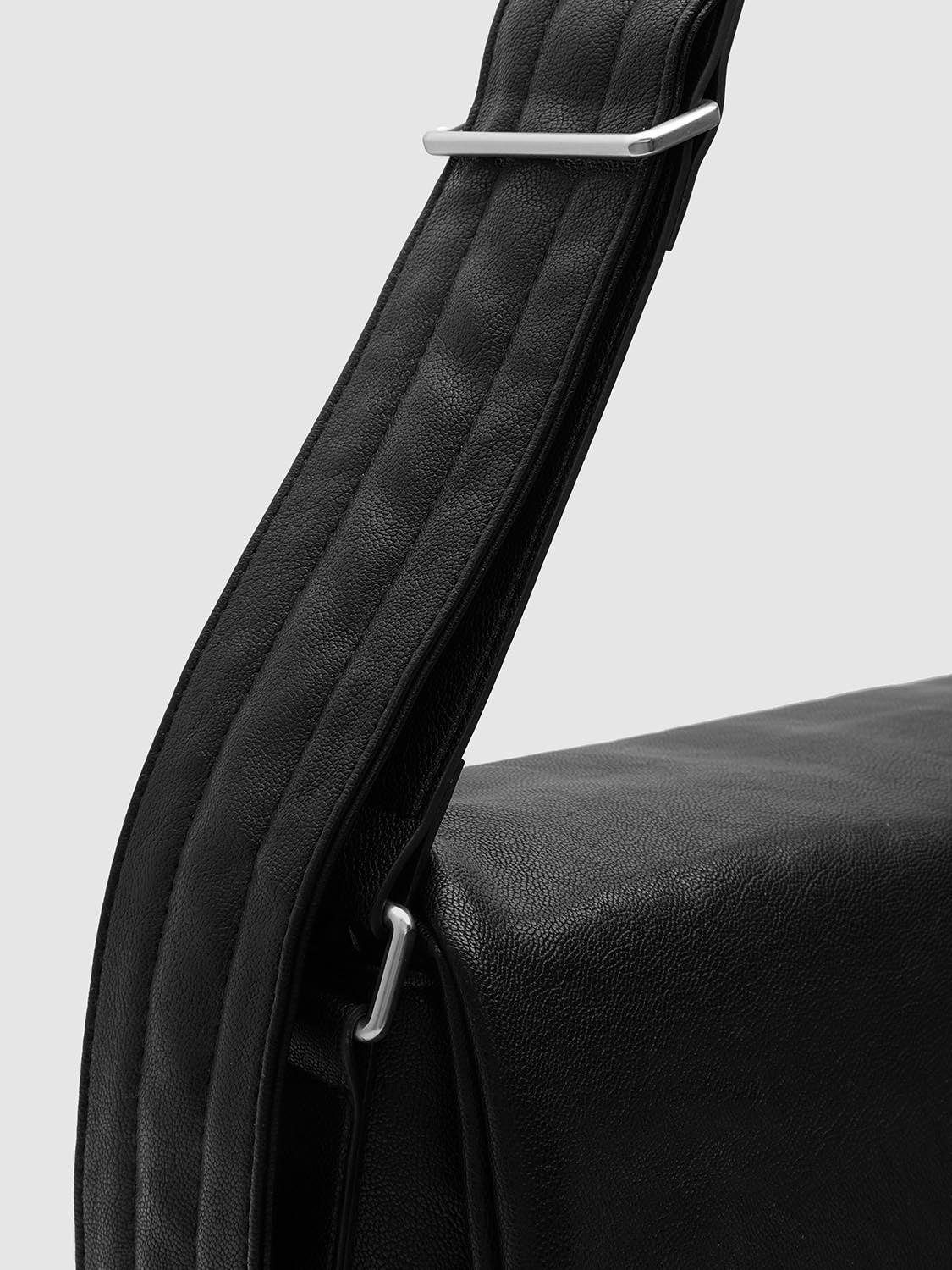 Vegan Leather Buckled Shoulder Bags