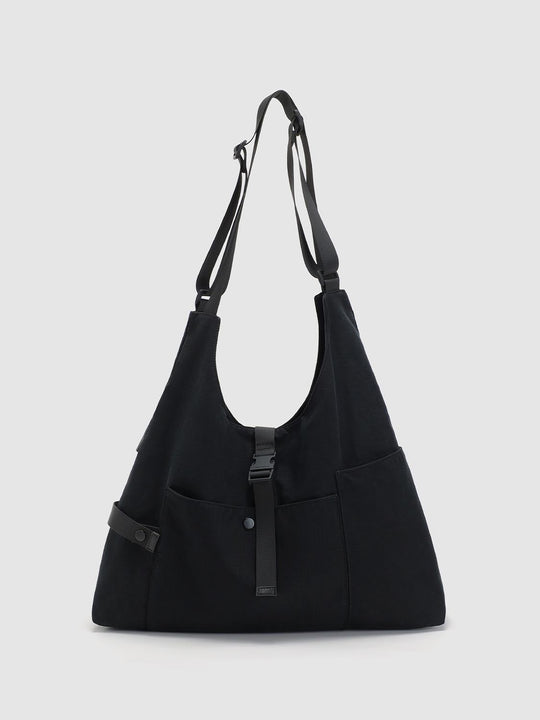 Adjustable Strap Front Buckle Side Pocket Crossbody Bag