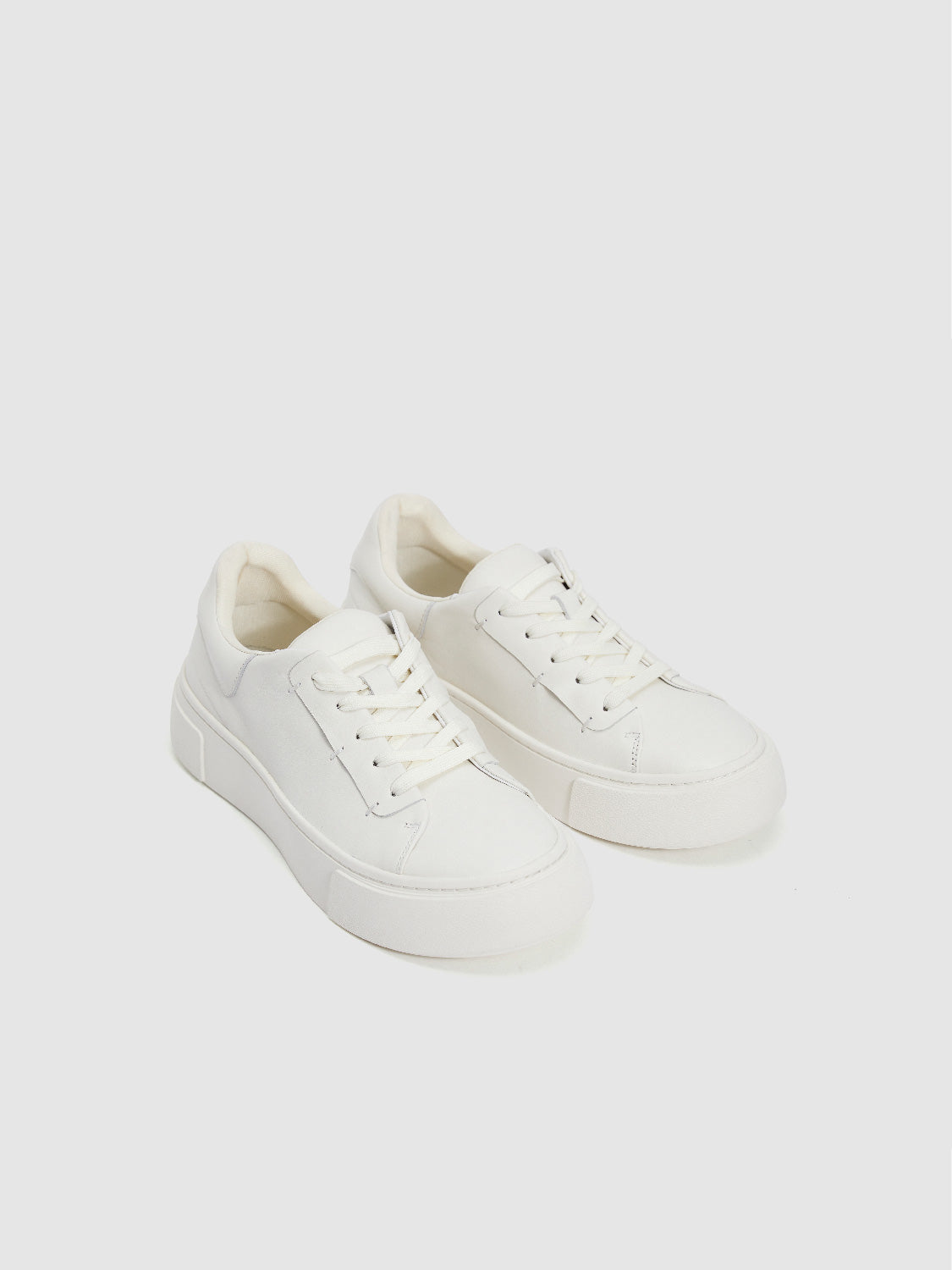 Vegan Leather Round Toe Sneakers