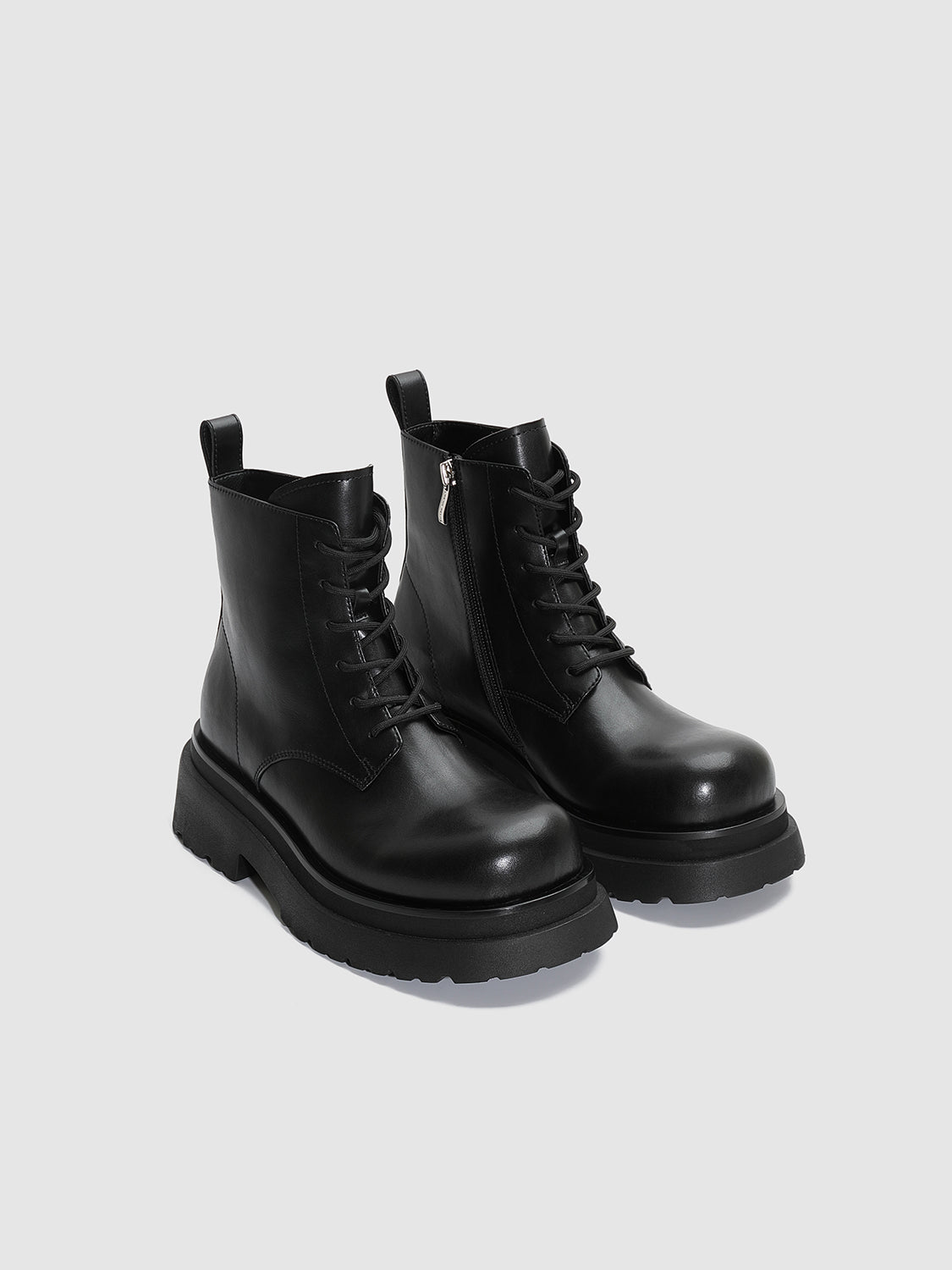 Lace Up Chunky Ankle Boots