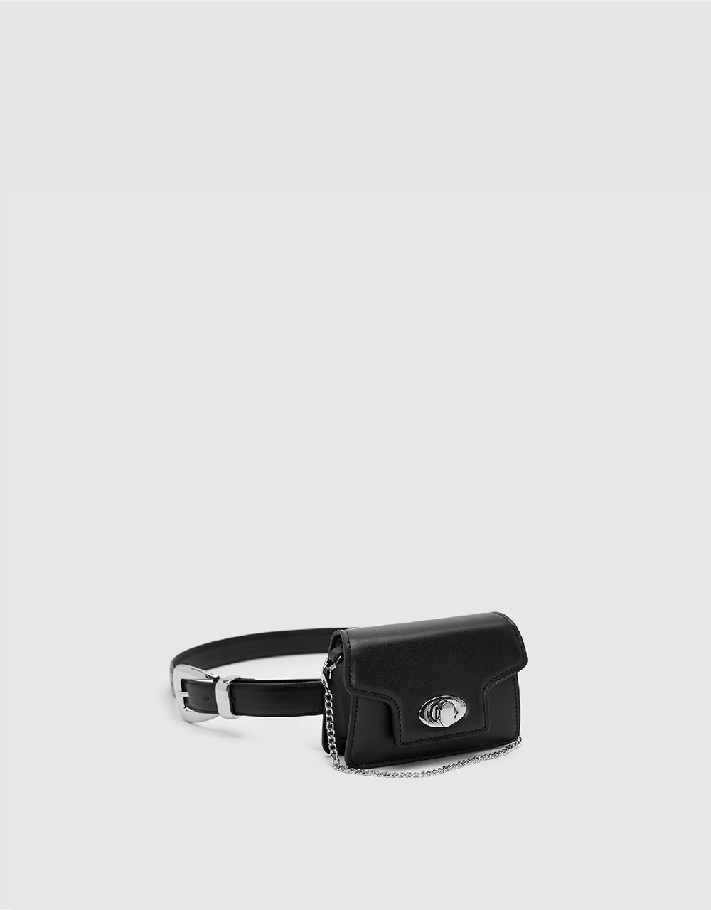 Vegan Leather Belt With Pouch