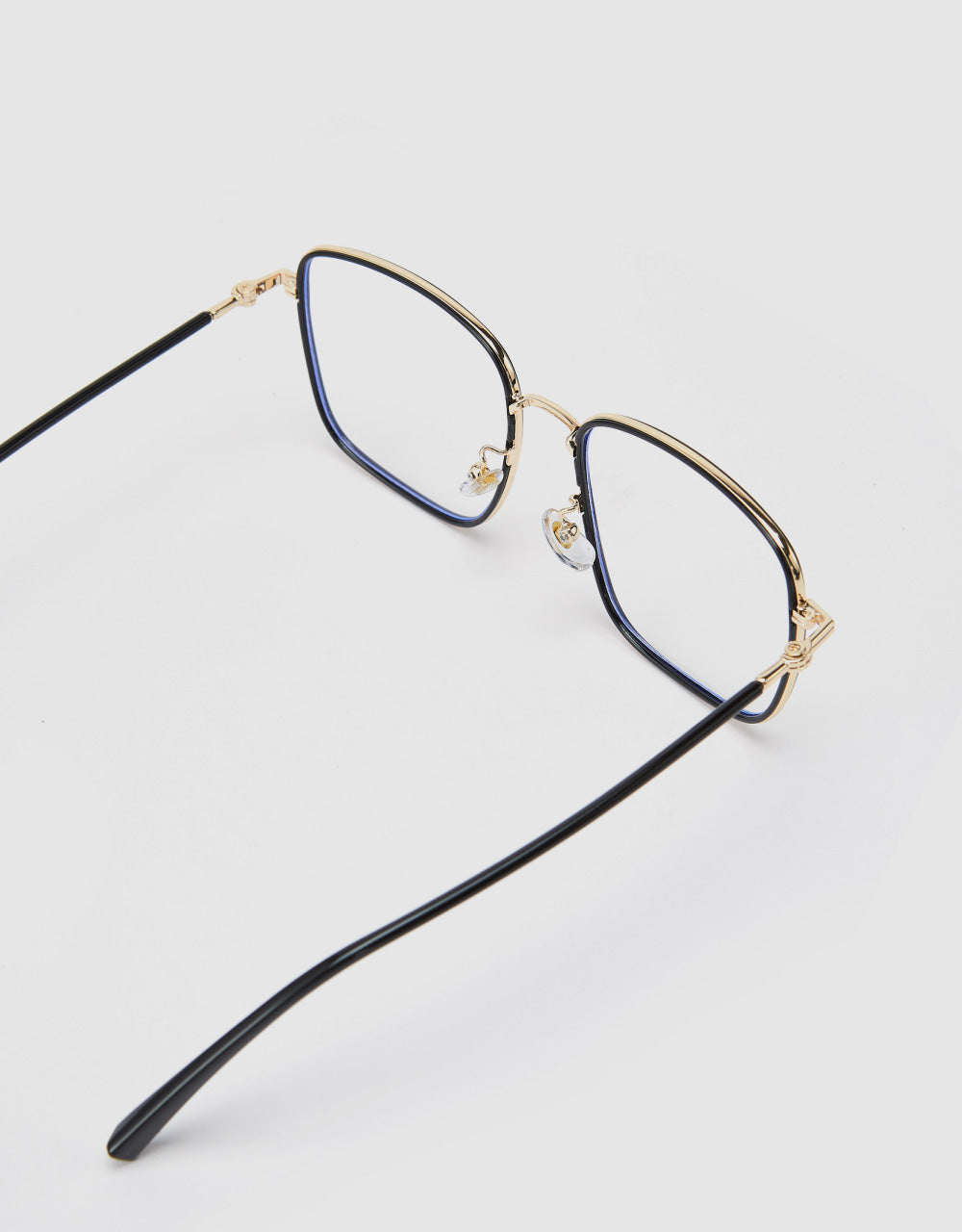 Square Clear Lense Glasses With Metal Legs
