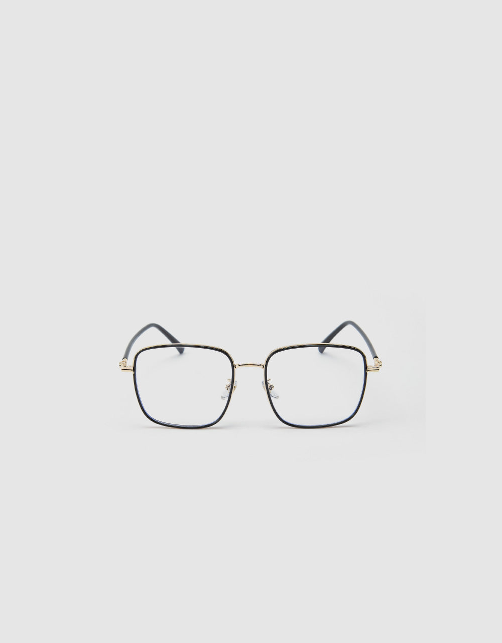 Square Clear Lense Glasses With Metal Legs