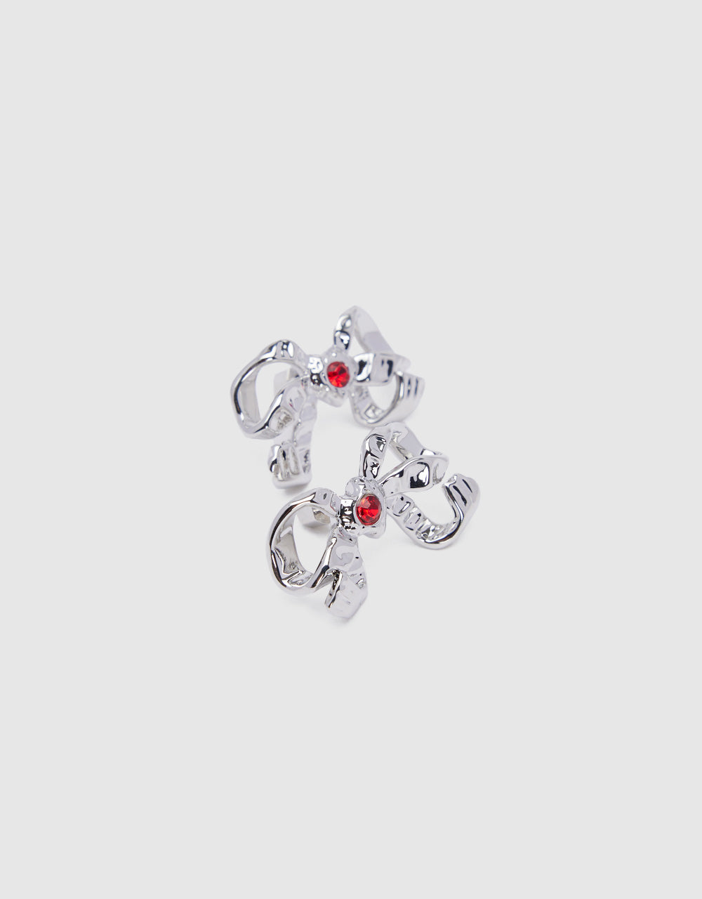 Bow Earings With Crystals