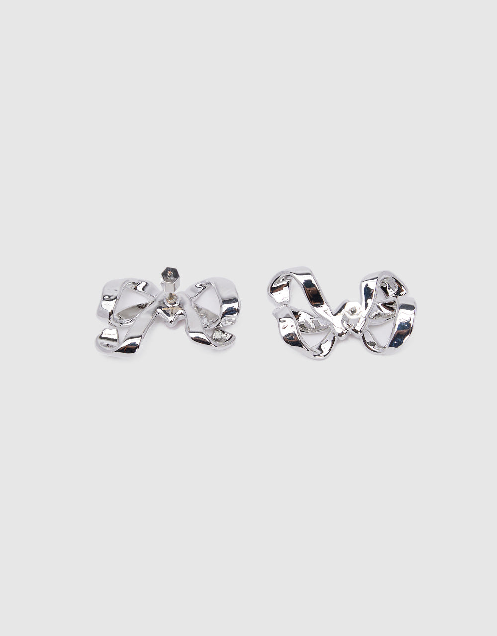 Bow Earings With Crystals