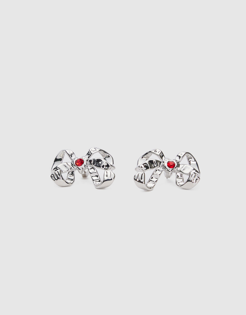Bow Earings With Crystals