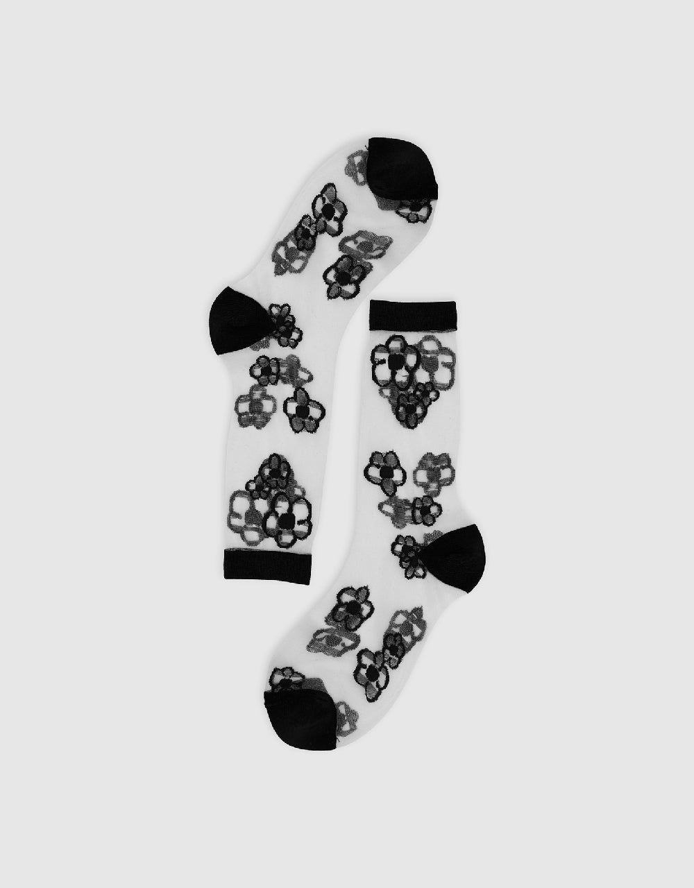 Flower Thin Mid-Length Socks