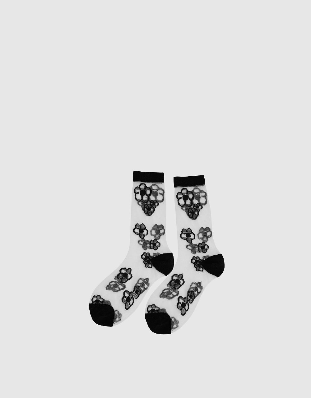 Flower Thin Mid-Length Socks