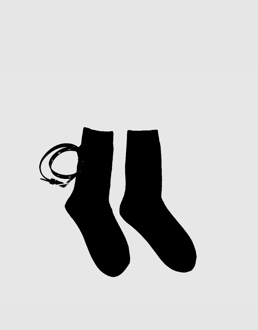 Belt Décor Mid-Length Socks