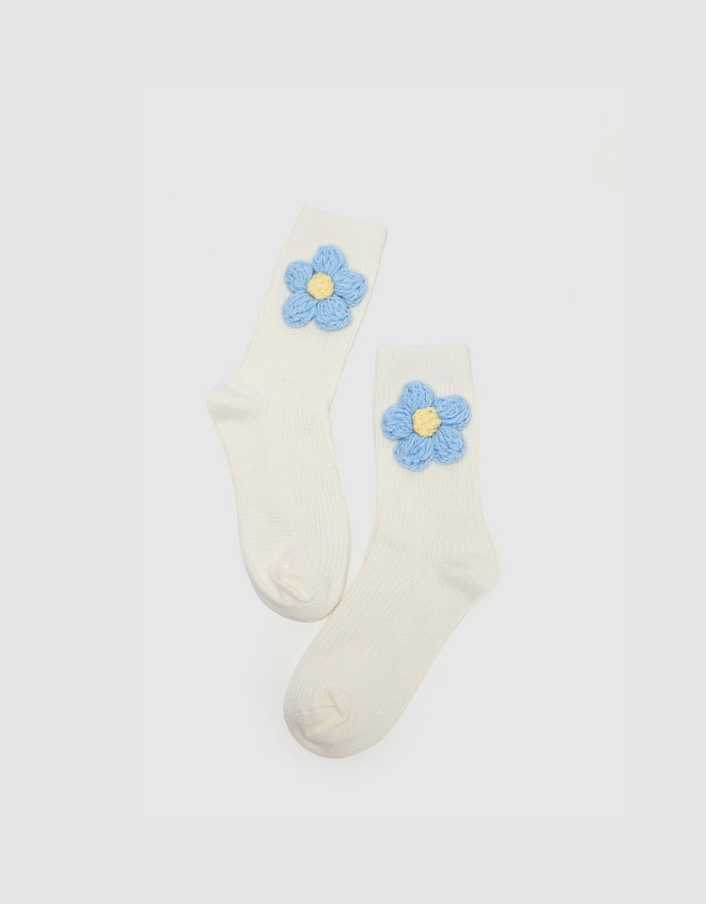 Flower Décor Mid-Length Socks