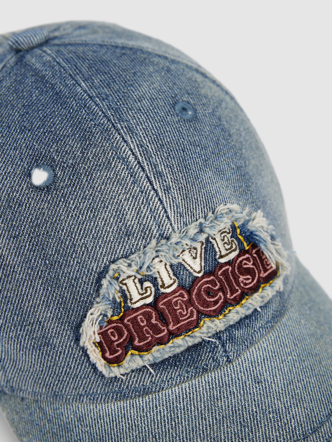 Letter Embossed Denim Baseball Cap