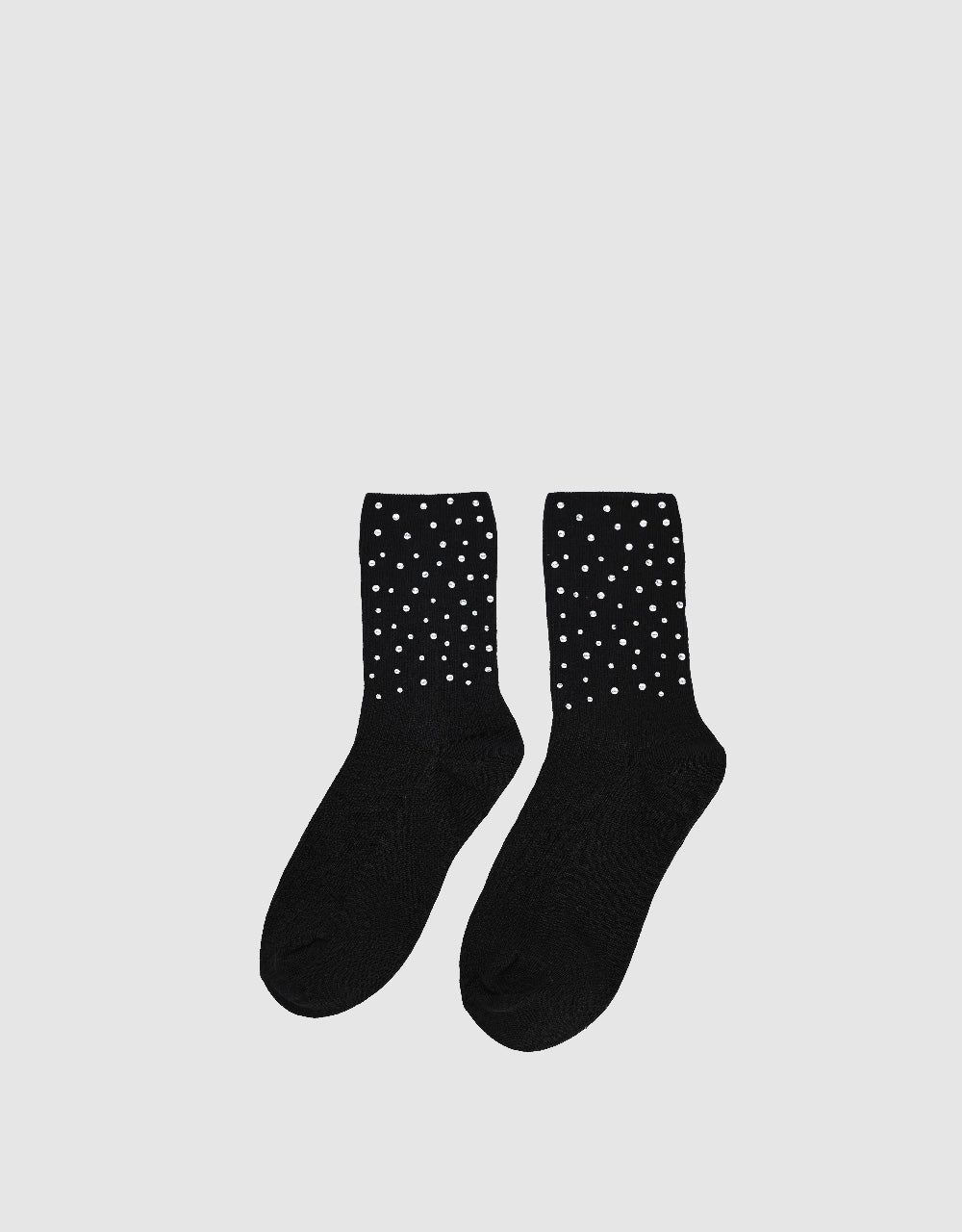 Rhinestone Décor Mid-Length Socks