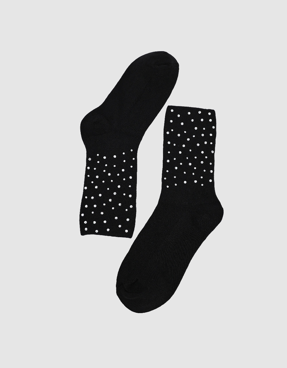 Rhinestone Décor Mid-Length Socks