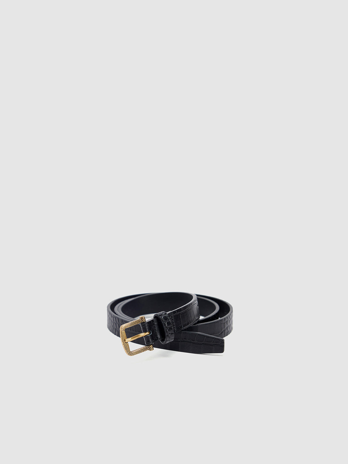 Vegan Leather Skinny Belts