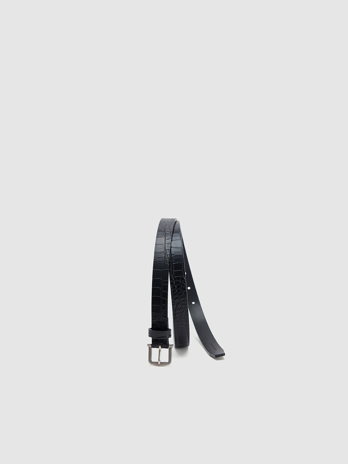 Vegan Leather Skinny Belts