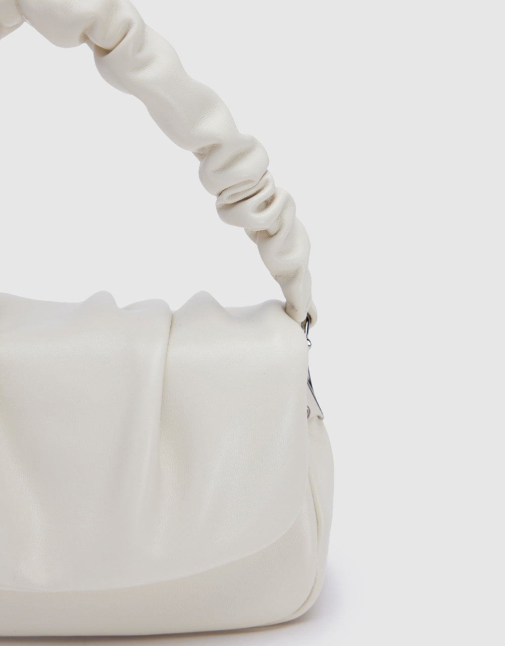 Ruched Shoulder Bag With Handle