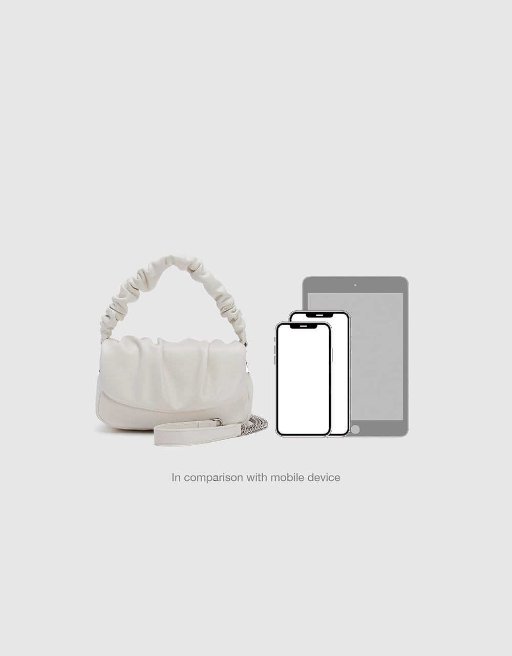 Ruched Shoulder Bag With Handle