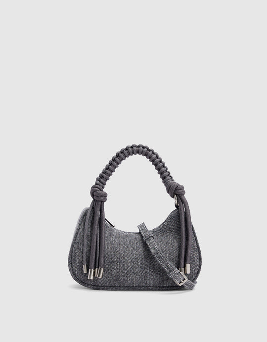 Braided Handle Shoulder Bag