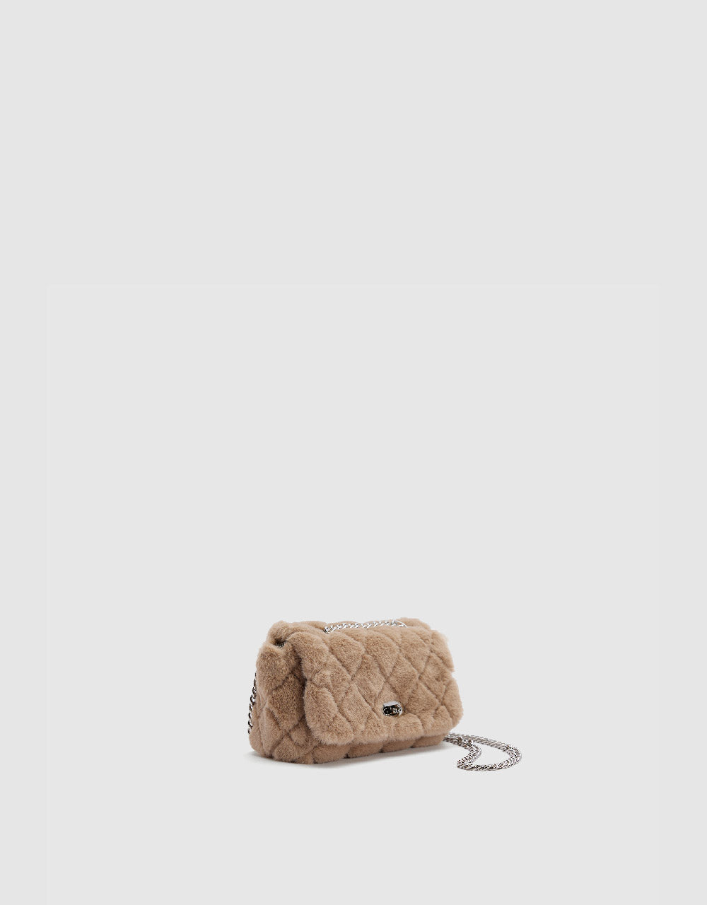 Furry Quilted Shoulder Bag