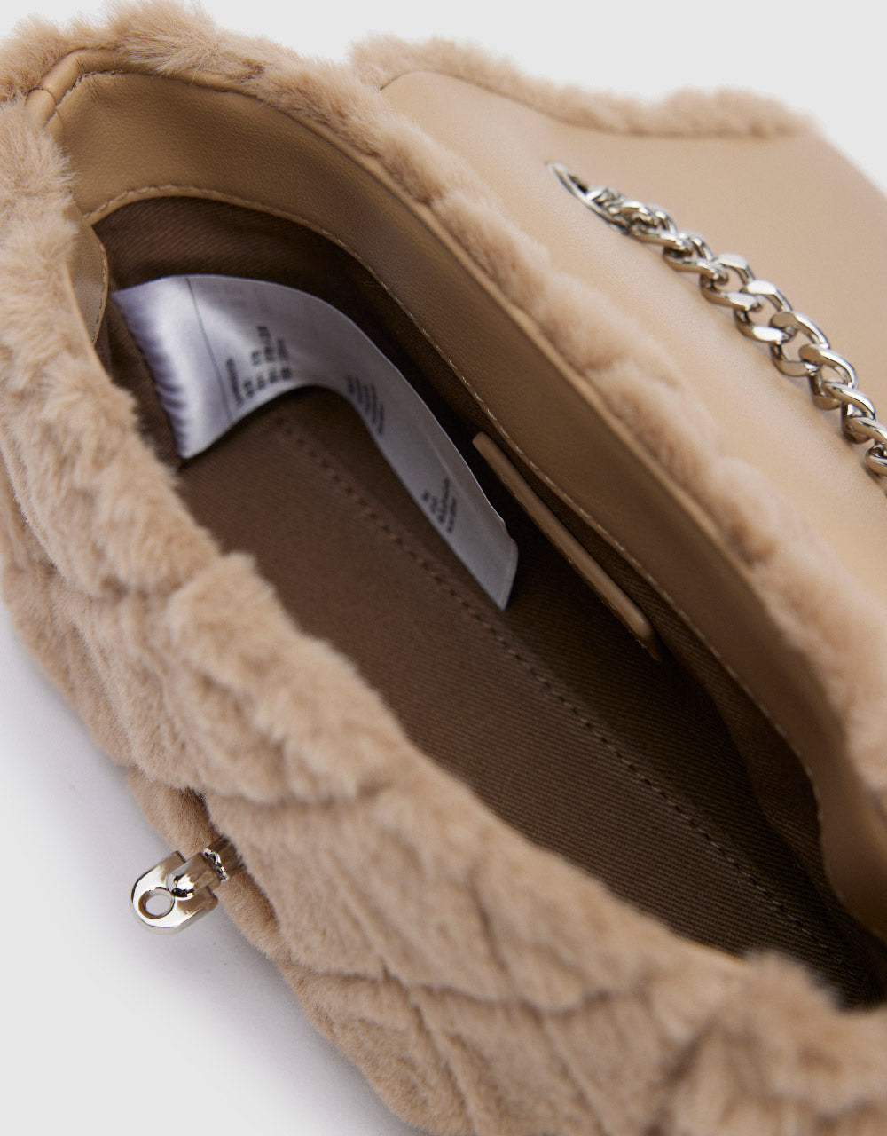 Furry Quilted Shoulder Bag