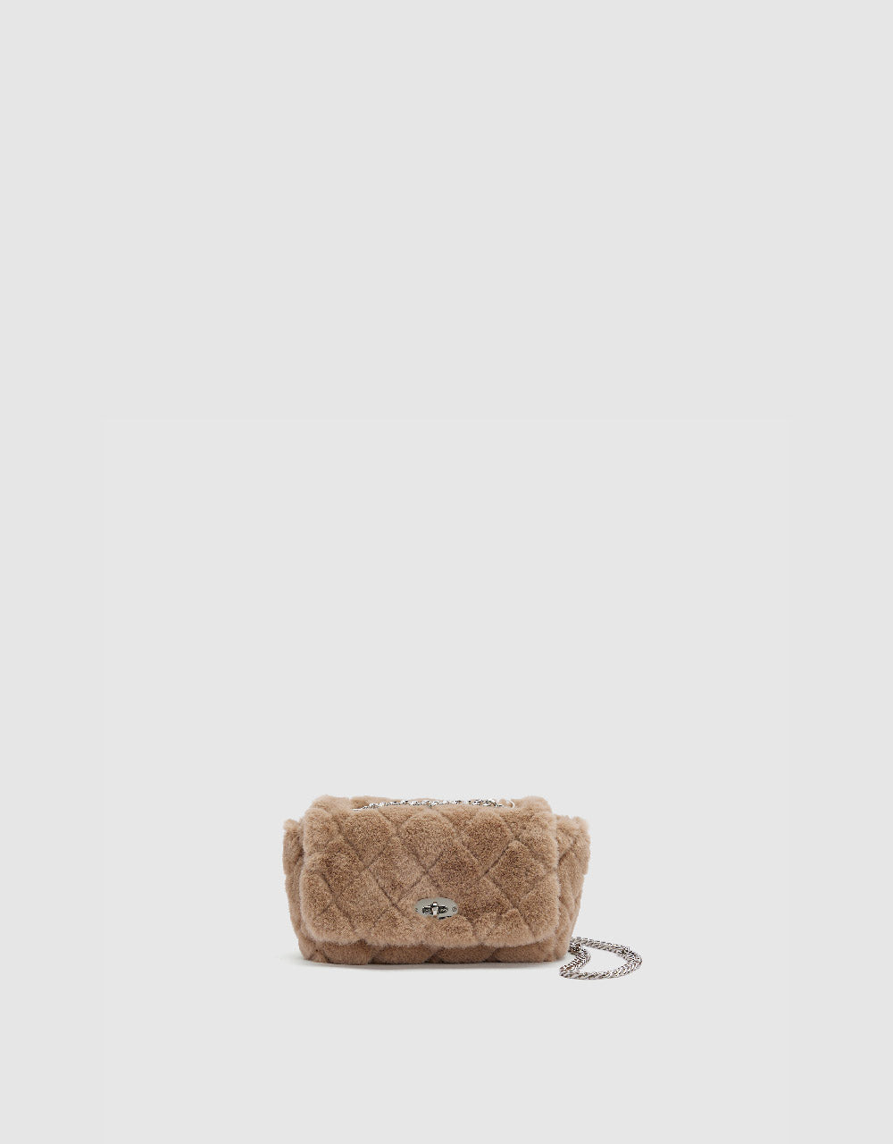 Furry Quilted Shoulder Bag